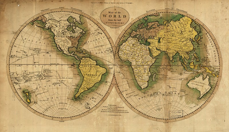 Dünya Xəritəsi, 1795