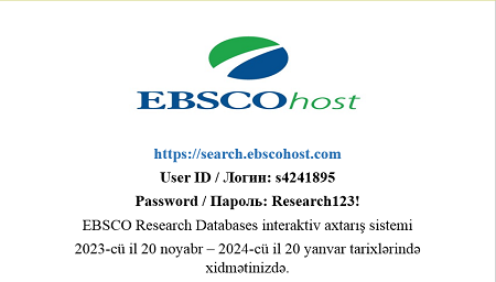 "EBSCO Research Databases interaktiv axtarış sistemi xidmətinizdə"