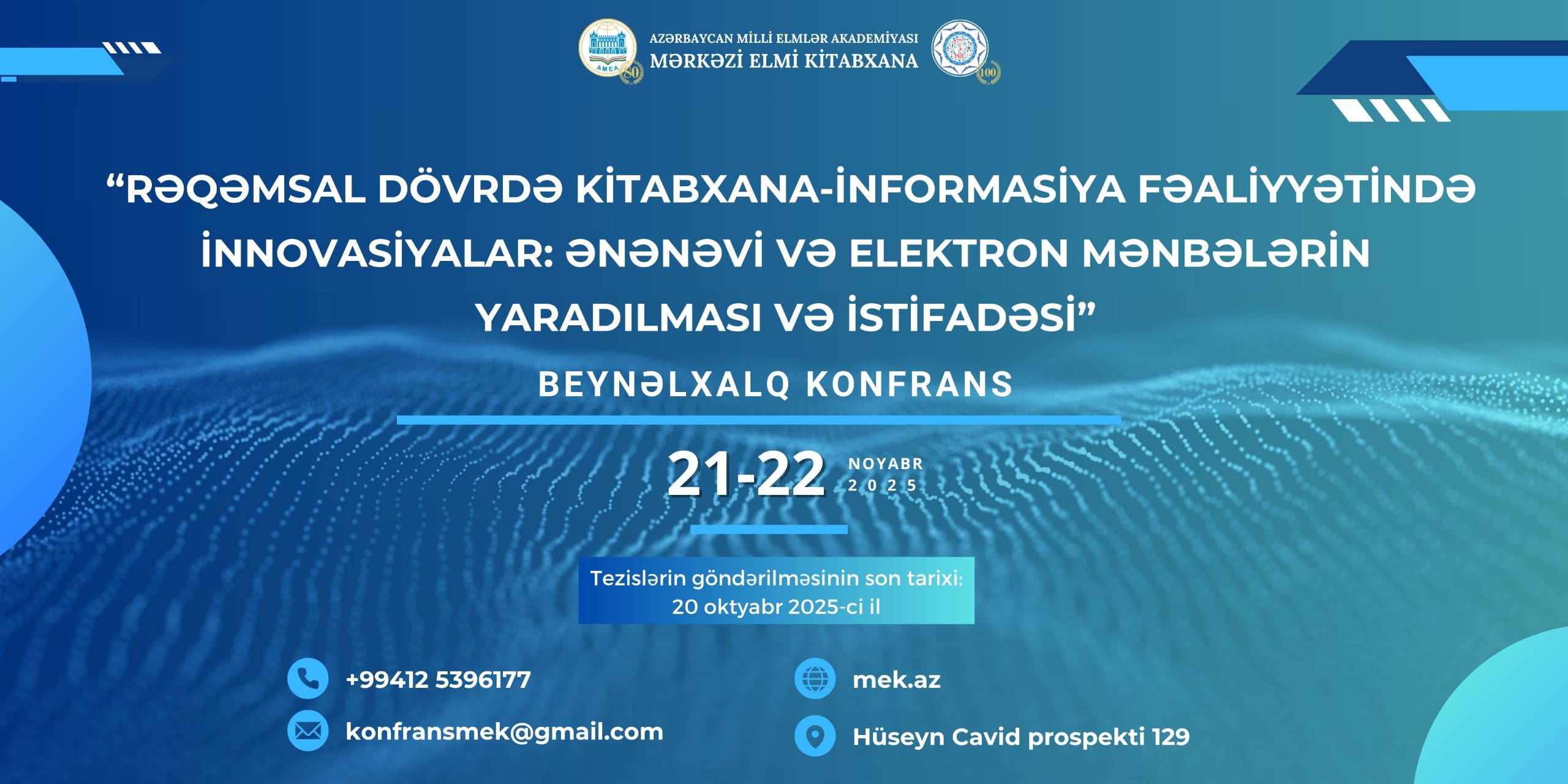 Mərkəzi Elmi Kitabxana beynəlxalq elmi konfrans təşkil edir
