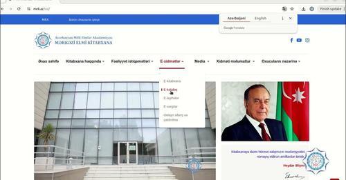 AMEA-nın Mərkəzi Elmi Kitabxanasında biblioqrafik sorğu və sənəd sifarişinin aparılması haqqında videotəlimat